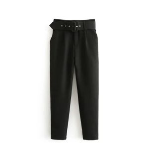 Damesbroek capris tangada zwart pak vrouw hoge taille waakzakken zakken kantoor dames mode van middelbare leeftijd roze geel 6a22 drop leveren othmj