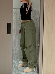 Pantalon féminin capris femmes décontractées pantalon de survêtement de jambe large baggy