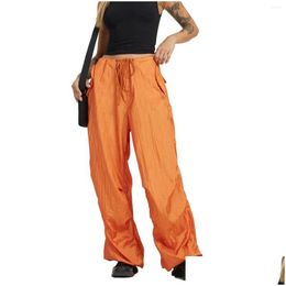 Pantalones de mujer Capris Mujeres S Jogger de estampado de camuflaje con cintura elástica y mtiple para la aplicación informal de entrega de caída de ropa activa DHWX2