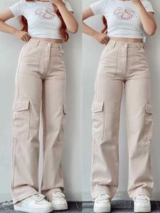 Damesbroek Capri Y2K Dames Vintage Cargobroeken Street chic Techwear Koreaanse Harajuku Parachutebroek Beige Joggingbroek Wijde Pijpen Joggers Broeken L231129