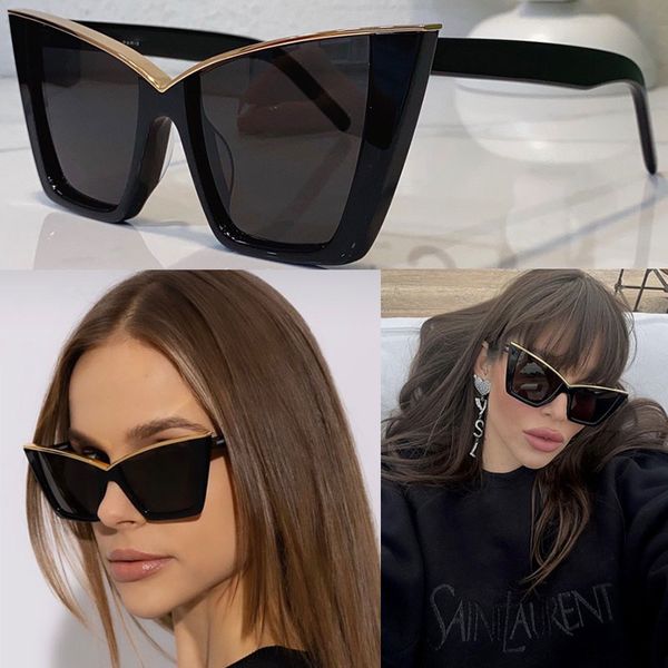 Gafas de sol de fiesta para mujer SL 570 Diseñador Gafas de vacaciones Estilo de escenario para mujer Moda de alta calidad Marco de ojo de gato Tamaño 57-17-145 con caja original