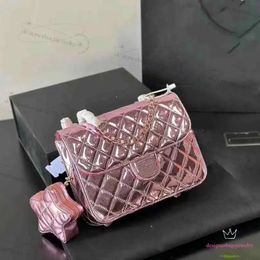 Bolso de diseñador Backapck Bolsos de hombro para mujer Star Gemini Bag Square Flap Bag 24C Pintura de espejo Cuero genuino Acolchado de diamantes Bolso cruzado de piel de becerro Bolsos