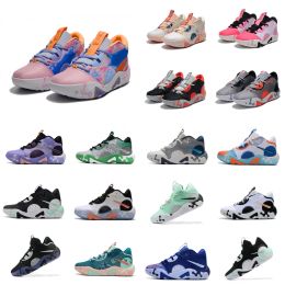 Womens paul george pg 6 basketbal schoenen 6s kinderen suikerspin geschilderd roze tante parel blauw wit zwart Sakura bloemen gefokte sneakers tennis