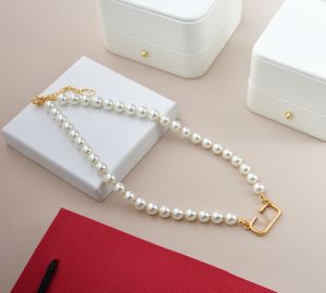 Dames parel kettingen ontwerper hangers sieraden goud minnaar ketting kettingen diamanten mannen vrouw feest accessoires charm v kettingen met doos stofzak