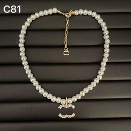 Collier pendentif pour femmes marque Love Gold Classic Luxury Gift Pearl Nouveau automne