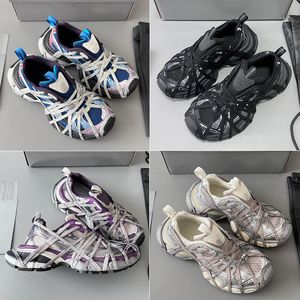 Femmes Phantom Extreme Lace Sneakers Hommes Designer Triple S Chaussures Série maille beige Effet usé chaussures de course à la mode Publier des vidéos Avec boîte d'origine