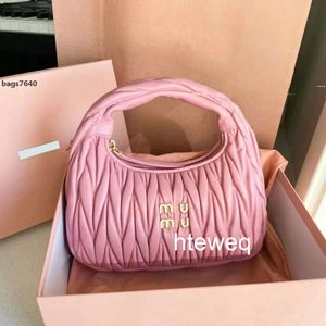 Designer Pink Designer Cleo Sac Satchel Wander Wander Matelasse Underar Hobo Luxury Cuir authentique avec boucle d'épaule Embrayage