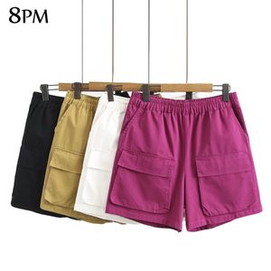 Pantalones cortos cargo de talla grande para mujer Bermudas cómodas con cintura elástica y ajuste relajado con bolsillos 2XL ouc1545 240322