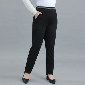 Pantalon grande taille pour femme, leggings d'exercices avec poches, pantalon de survêtement noir, taille haute, pantalon de travail, 240130