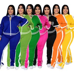 Womens plus size survêtement sportswear veste à manches longues à capuche tenues 2 pièces ensemble jogging costume de sport sweat collants costume de sport klw5046