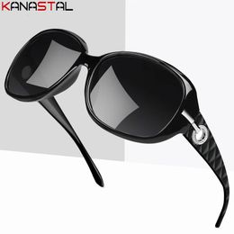 Lunettes de soleil polarisées pour femmes UV400 Retro Diamond Butterfly Cadre des lunettes de mode Portez des verres de crème sol