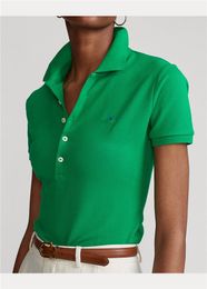 Dames polos shirt top borduurwerk groothandel klassieke mode mode hoogwaardige merk polo dames polos mouw t-shirt zomer dames t-shirt top size s-xl
