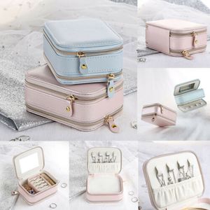 Draagbare Reizen Sieraden Doos Organizer PU Sieraden Ornamenten Case Opslag