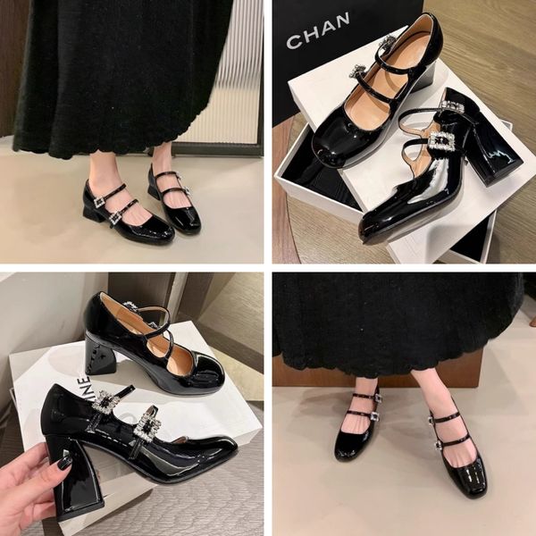 Chaussures habillées imprimées pour femmes Sandales à talons épais Slingbacks Chaussures de mariage de créateur Pantoufles Classiques Fuchsia Diapositives Sac à poussière Dames Boucle Sangle Chaussure décontractée