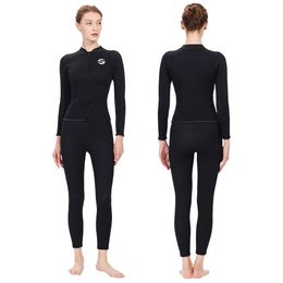 Womens Professional Diving Suit koudbestendig Warm M Neopreen Topbroeken Split dames dik waden zwemmen surfen wetsuit 240409