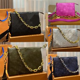 Borsa a tracolla da donna con pochette in pelle gonfia goffrata a sbuffo da donna Catena a busta PM Borse a tracolla a mano firmate cross body l244f