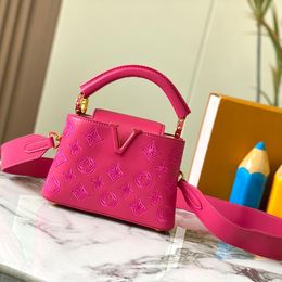 Dames portemonnee ontwerper roze tas schoudertassen mode luxe draad handtas lederen crossbody tote grote capaciteit handtassen in retro hoge kwaliteit portemonnees