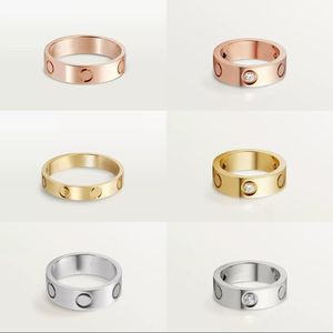 Damesringen heren diamant liefde verguld zilver roségouden ring populaire verloving bague titanium staal luxe ring voor dames eenvoudige zb010