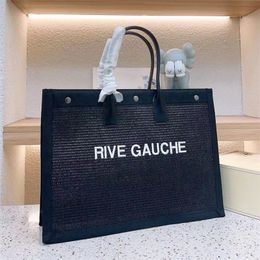 Femmes Rive Gauche Tote Handle Shopper Sac Mens Mens Luxurys Travel Handbag Fashion Designer Sacs Sacs LADY CLOTT CALICY CAPIDE CORSBOCK POCHETTE POCHET