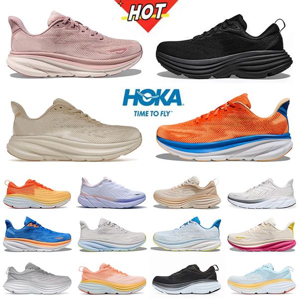 Chaussures de course pour femmes Hokah Bondi 8 Clifton 9 Impala Cyclamen Hokka Clifton 8 8s Peach Whip Orange Mans Womans Sneakers HOK TRAVAILLES DE RACHE
