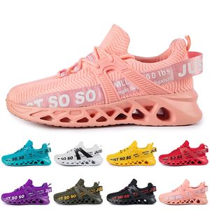 Chaussures de course pour femmes Trainers pour hommes triples noirs blancs rouge jaune violet vert bleu rose clair rose clair respirant extérieur sport sne 64