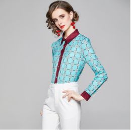 Dames Designer Shirts Jurk Vintage Blouses Shirt met lange mouwen Grote maten dameskleding