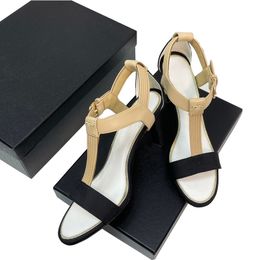 Sandales pour femmes chaussures de robes de chaîne classique de mouton talons de stilotto 6,5 cm avec faux perle