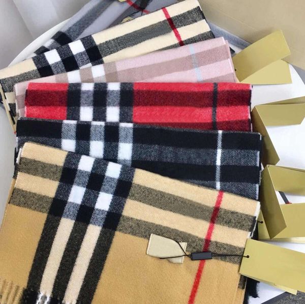 Foulards pour femmes Foulard de créateur Châle Hommes Femmes Wraps Pashmina Top Plaid Design Color Block Écharpe Tissu Super Doux Classique Couple Écharpe Unisexe 180 * 3006