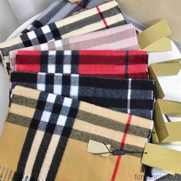 Femmes Foulards Designer Écharpe Châle Hommes Wraps Pashmina Top Plaid Design Color Block Super Doux Tissu Classique Couple Unisexe 180 * 30 565Z