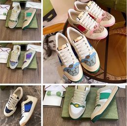 Womens Screener sneakers designer schoenen Gussie voor dames Crystal dames trainer sneaker merk gestreept mode retro vies leer heren hoge kwaliteit