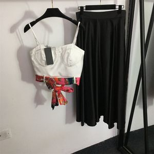 Dames sexy mode zomer 2 pc's jurk sets tracksuits outfits singlet tanktops met maxi geplooide rokken d kleren voor dames tracksuit