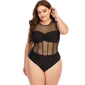 Maillot de bain sexy pour femmes, maillot de bain, vêtements de plage, siamois, couleur noire, maille ajourée, grande taille, sans soutien-gorge, soutien à armatures, maillots de bain d'été, bikinis