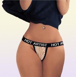 Femmes sexy en dentelle Sousties sous-vêtements simples micro mini gsstring strings culotte sans couture