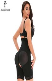 Dames sexy shapewear butt lifter hookszip full body shaper buikbesturing bodysuit postpartum faja dij slanker plus size3230579