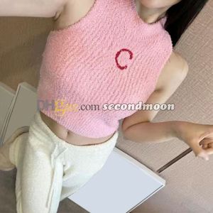 Débardeur sans manches pour femmes, haut court, débardeur Sexy, col ras du cou, t-shirt tricoté, été