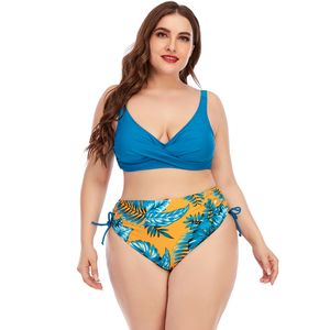 dames sexy zwempak zwem zwemkleding zwem strandkleding tweedelig zwart hemelsblauw paarse multi -kleuren print plus maat geen bh brahs ondersteuning zomer zwempakken bikini's