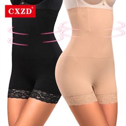 Dameshoeders cxzd body shaper dames shapewear hoge taille naadloos kanten slipje slipjes ademende afslank buikbesturing knickers pant lady 230509