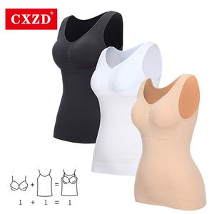 Femmes Shapers CXZD Plus La Taille Soutien-Gorge Débardeur Femmes Corps Amovible Sous-Vêtements Minceur Gilet Corset Shapewear 230426