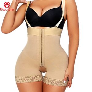 Dameshoeders guudia open buste lichaamsuits buikcontrole slipje met verwijderbare riemen hoge taille shaper crotch vrouwen shapewear 230327