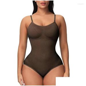 Womens Shapers Onmelo Naadloze Shapewear Skims Bodysuit Afslanken Taille Trainer Body Shaper Tummy Controle Bifter Corset Drop Levering