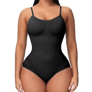 Dames Shapers V-hals Spaghetti Band Body Compressie Body Suits Open Kruis Shapewear Afslankende Shaper Gladde bodysuit 231025