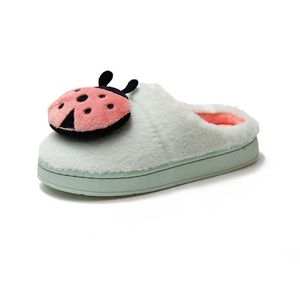 Chaussures pour femmes Pantoufles de fourrure de dessin animé Dames Pantoufle en peluche Hiver Chaud Intérieur Maison Confort Chaussures Femme Plate-forme Casual Chaussures Y201026