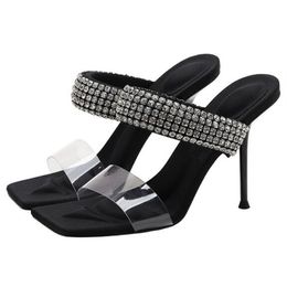 Chaussures pour femmes pompes talons hauts talons stiletto slipper Designer brillants sangles de cristal sandales sexy