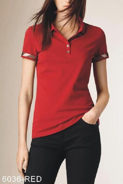 Chemises à manches courtes pour femmes, Style britannique, t-shirts d'été 100% coton, mode décontractée pour dames et filles, polos, noir, rose, S-XXL