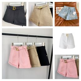 Shorts pour femmes décontractées de design lâche jeans denim avec boutons et design de poche Designer de luxe Pantalon court mode High Street Summer Summer-3