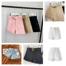 Shorts pour femmes décontracté de design lâche jeans en denim avec boutons et design de poche Designer de luxe pantalon court mode High Street Summer Summer-5