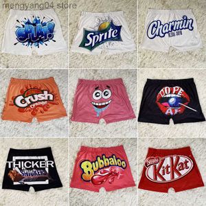 Womens Shorts Hot Koop Booty Hoge Taille Korte Joggingbroek Zomer Vrouwen Kleding Snoep Snack Kitkat Thuis Boxer T230603