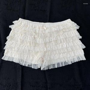 Shorts pour femmes Kawaii dentelle garniture Bloomers japonais Lolita mignon multi-couches froufrous jupons fée Preppy Cottage Vintage Y2k pantalon