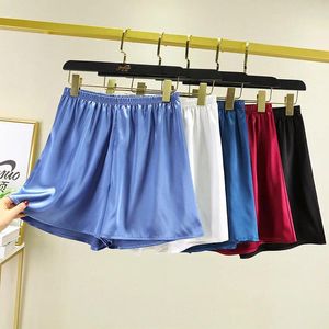 Shorts en Satin pour femmes, Sexy, mode, Style coréen, mignon, taille élastique, pantalons d'été, vêtements de nuit, 2024, 121899wka