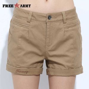 Womens Shorts Zomer Mode Casual Katoen 4 Effen Kleuren Korte Broek Merk Kleding Zwart Sexy Vrouw Shorts Drop 210611